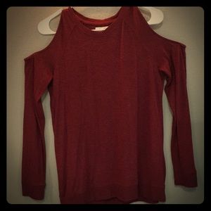 Burgundy Off the Shoulder Top